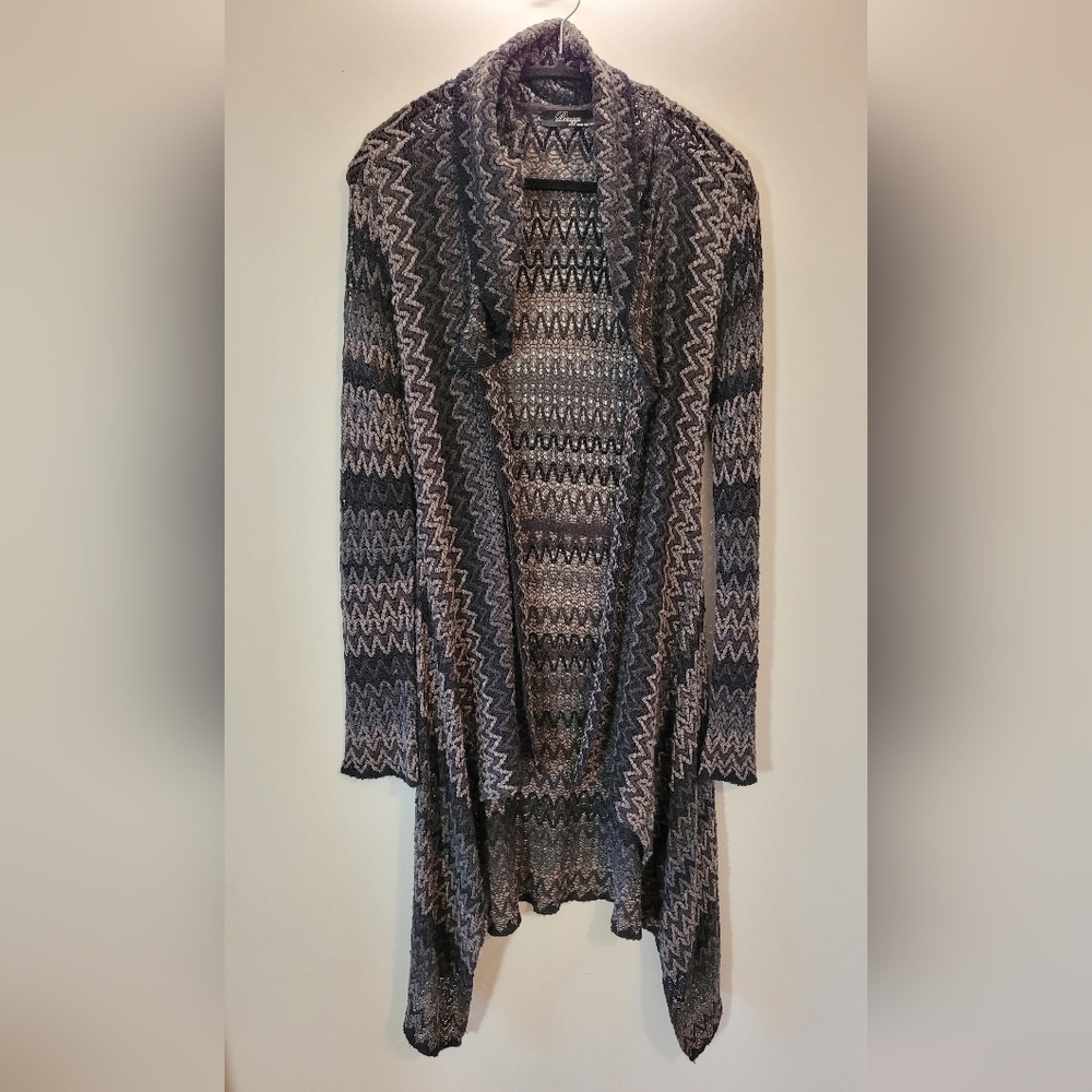Peruzzi Made In Italy Knit Long Asymmetrical Cardigan - Size S/M